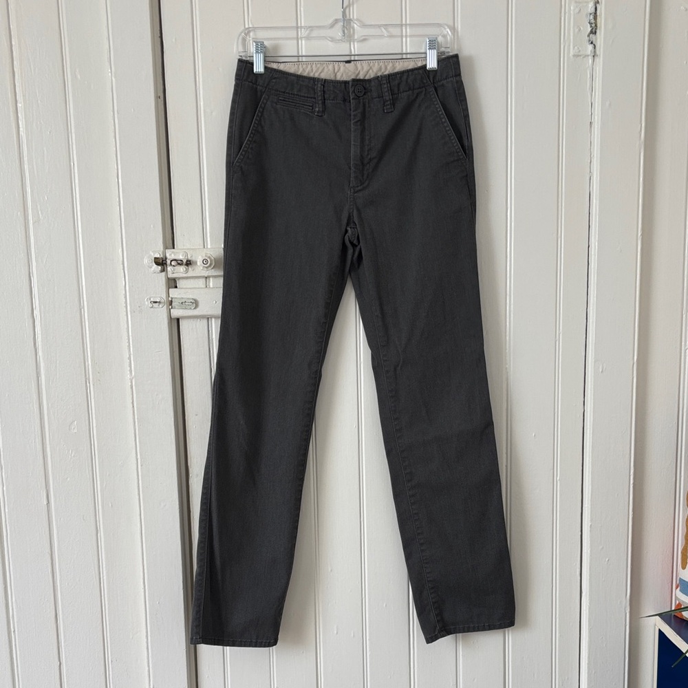 Boys Dark Grey 5-pocket Gap Chino Pants